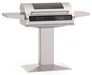 Fire Magic EL500s electric grill with Magic View window on patio post