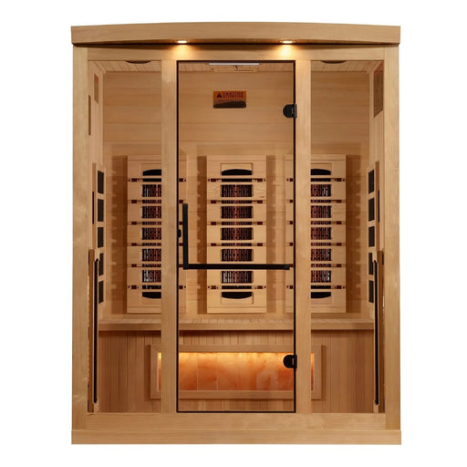 Golden Designs Reserve Edition 3-Person PureTech™ Full Spectrum Infrared Sauna Near Zero EMF with Himalayan Salt Bar (2025 model) Golden Design Saunas