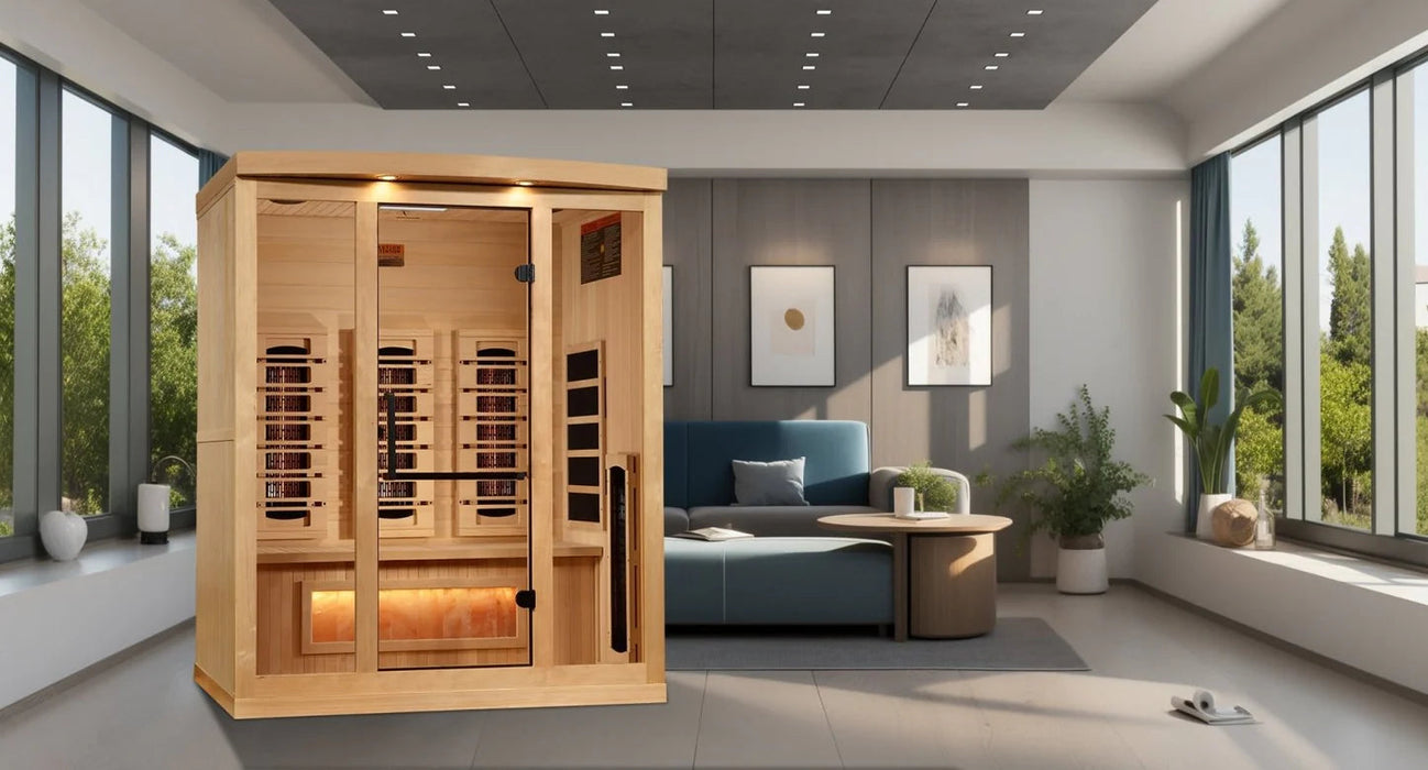 Golden Designs Reserve Edition 3-Person PureTech™ Full Spectrum Infrared Sauna Near Zero EMF with Himalayan Salt Bar (2025 model) Golden Design Saunas