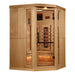Golden Designs 3-Person Corner Full Spectrum Near Zero EMF FAR Infrared Sauna w/ Himalayan Salt Bar Golden Design Saunas
