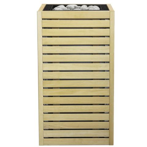HUUM CORE BK electric sauna heater with alder wood panels and black top