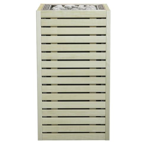 HUUM CORE ST electric sauna heater with aspen wood panels and stainless steel top