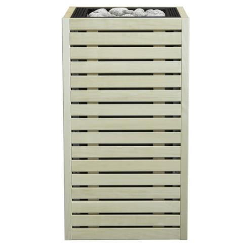 HUUM CORE BK electric sauna heater with aspen wood panels and black top