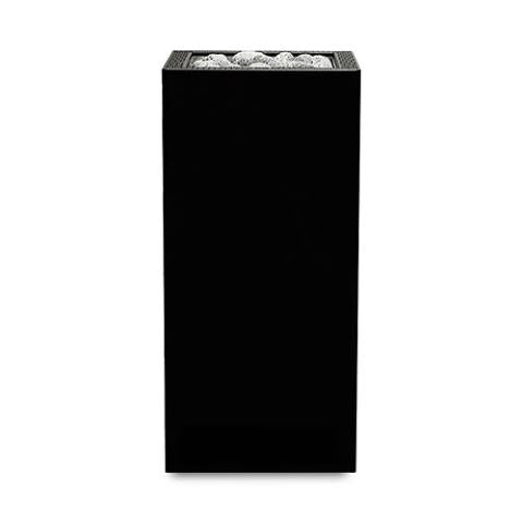 HUUM CORE Black electric sauna heater in matte black steel, front view