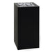 HUUM CORE Black electric sauna heater in matte black steel, angled view