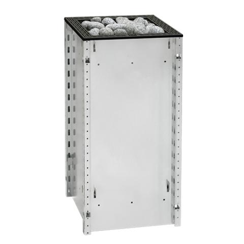 HUUM CORE BK unfinished electric sauna heater with black top, ready for custom panels