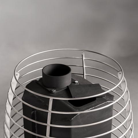HUUM HIVE Flow sauna stove flue outlet and stone cage without stones