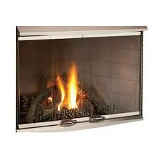 Superior - Outdoor Bi-Fold Door with Frame and Hoods, Brushed Stainless - 36LBFOD-BS Superior