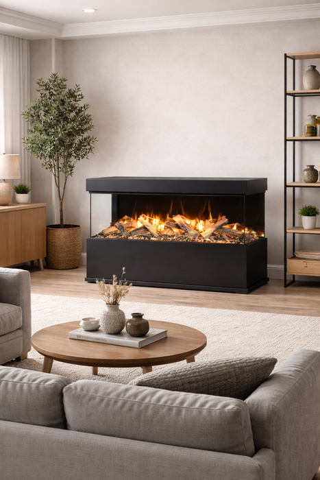 Amantii Pedestal Display for Fire & Ice LumaForest  Indoor 3 Sided Built In Electric Fireplace