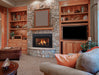 Majestic Trilliant 30 gas insert, black Mission front and surround in a living room