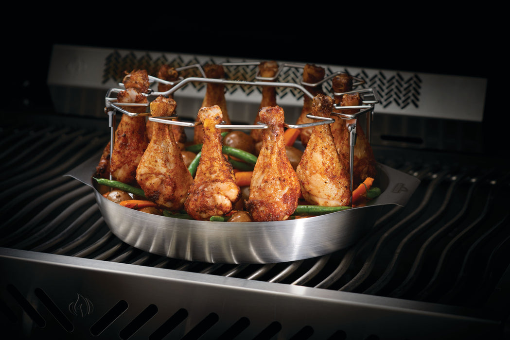 56032 Chicken Leg Grill Rack – in use, with chicken