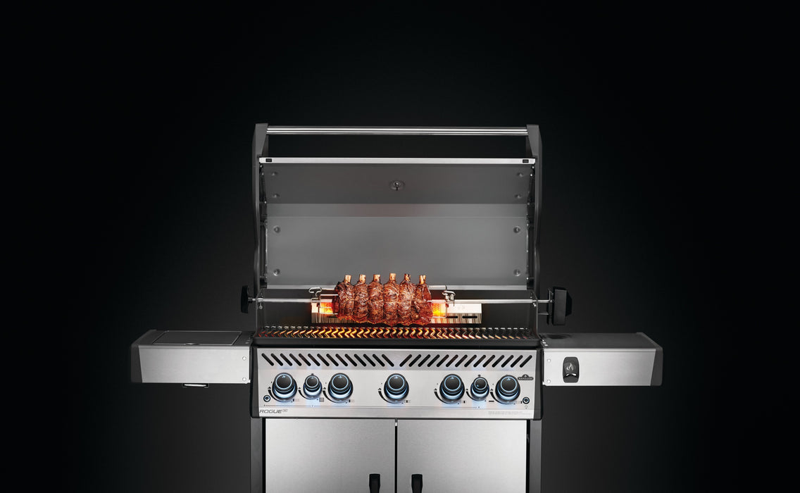 69911 Rogue Series Grill Heavy-Duty Rotisserie Kit – installed on a grill