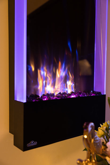 Allure™ 32 Vertical Series Wall Hanging Electric Fireplace – detail photo