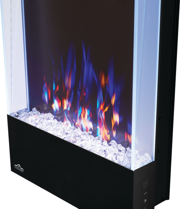 Allure™ 32 Vertical Series Wall Hanging Electric Fireplace – close-up of flame colors