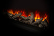 Astound 62" Built-in Electric Fireplace – close-up of driftwood media