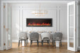 Astound 74" Built-in Electric Fireplace – installed in a dining room