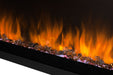 Astound 74" SlimMount Smart Electric Fireplace – close-up of overhead accent light