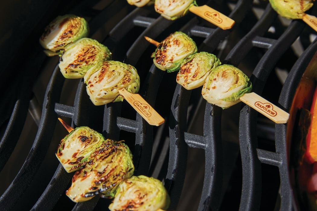 70116 Bamboo Skewers (6-inch) – lifestyle photo, close-up of food