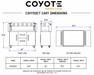 Coyote C3HY50CT cart dimension drawing