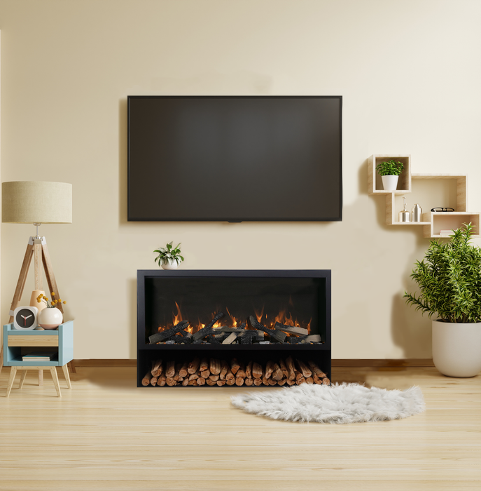Amantii Pedestal Display for Fire & Ice LumaForest  Indoor 3 Sided Built In Electric Fireplace