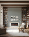 SimpliFire Allusion Edge 50" electric fireplace in a Modern Farmhouse Boyd kit in a library
