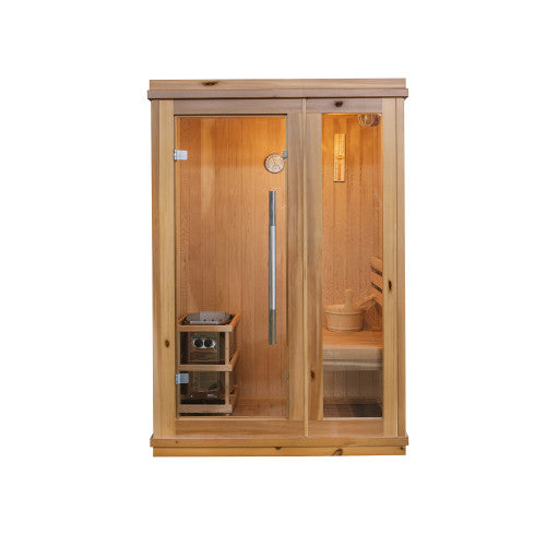 SunRay Aston 1-2 Person Indoor Traditional Sauna - Canadian Cedar SunRay Saunas