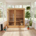 SunRay Charleston 4 Person Indoor Traditional Sauna with Double Bench - Canadian Cedar SunRay Saunas