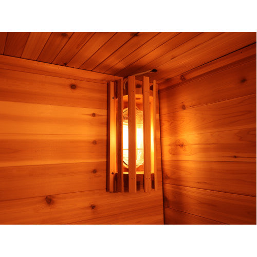 SunRay Denali 4 Person Contemporary Outdoor Traditional Sauna - Western Red Cedar SunRay Saunas