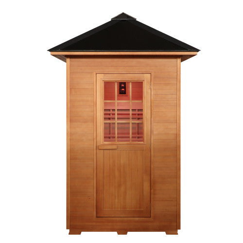 SunRay Eagle 2 Person Outdoor Traditional Sauna - Canadian Hemlock SunRay Saunas