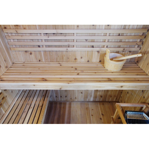 SunRay Hampton 3 Person Indoor Traditional Sauna with Double Bench - Canadian Cedar SunRay Saunas