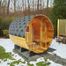 SunRay Oasis 2-4 Person Canopy Barrel Outdoor Traditional Sauna - Western Red Cedar SunRay Saunas