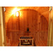 SunRay Oasis 2-4 Person Canopy Barrel Outdoor Traditional Sauna - Western Red Cedar SunRay Saunas