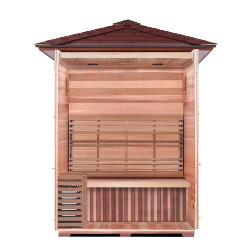SunRay Waverly 3 Person Outdoor Traditional Sauna with Windows - Canadian Hemlock SunRay Saunas