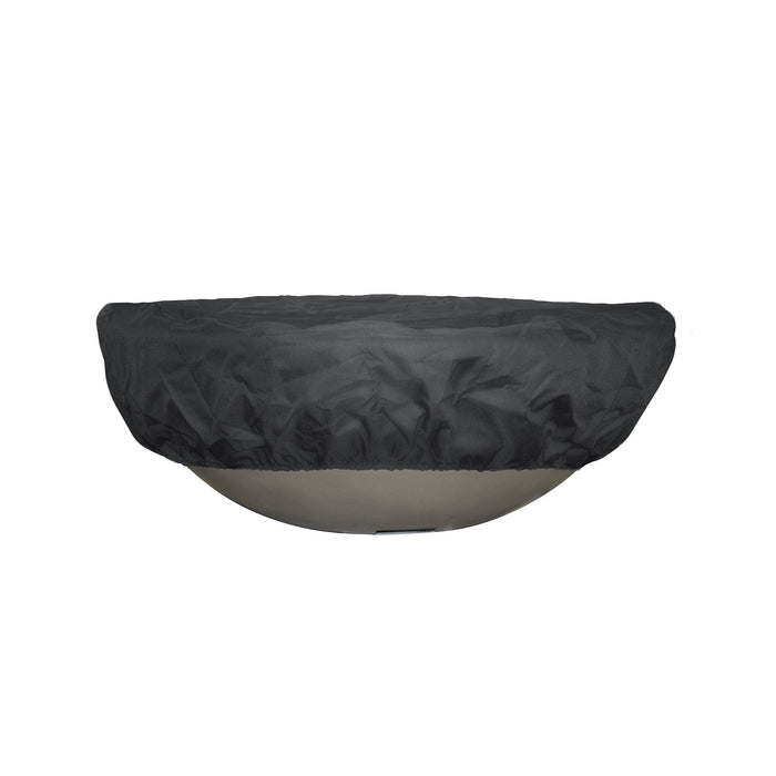 The Outdoor Plus Round Canvas Fire Pit Cover in black