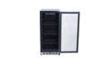 TrueFlame 15" Outdoor Rated Fridge with Stainless Door AMD-RFR-15S - door open, empty interior