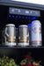 TrueFlame 15" Outdoor Rated Fridge with Stainless Door AMD-RFR-15S - close-up of digital temperature controls and interior lights