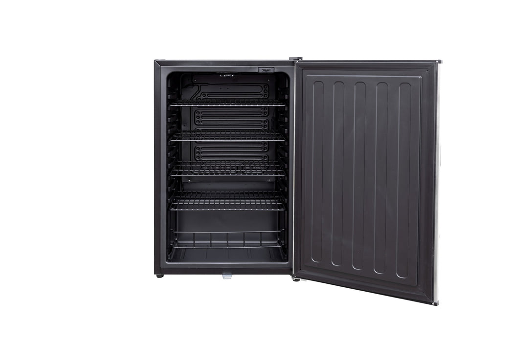 TrueFlame 22" 4.3 Cu. Ft. Deluxe Compact Refrigerator AMD-RFR-22D - door open, empty interior