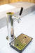 TrueFlame Single Keg Tap for Kegerator AMD-RFR-TAP-1 - single-tap tower with drip tray on a countertop