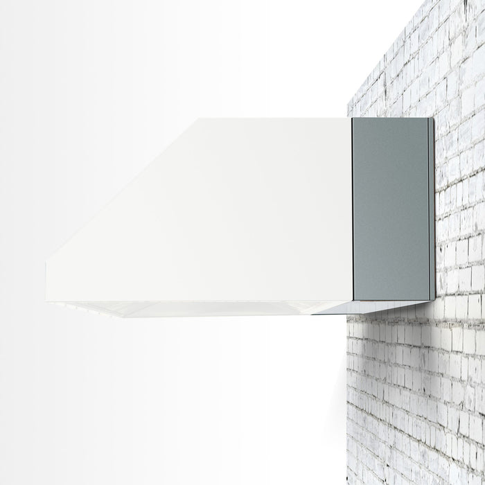 TrueFlame 8" Spacer Bracket for TrueFlame Vent Hoods - shown installed on a vent hood, side view