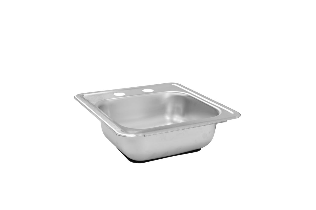 TrueFlame 15"x15" Drop-in Sink TF-NK-15D - drop-in sink, angled view