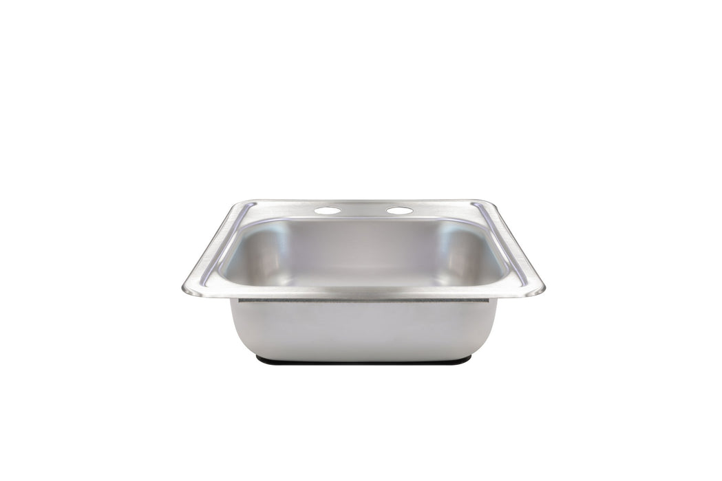 TrueFlame 15"x15" Drop-in Sink TF-NK-15D - drop-in sink, front angled view