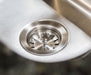 TrueFlame 19" x 15" Undermount Sink TF-NK-19U - close-up of drain strainer
