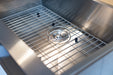 TrueFlame 32" Outdoor Rated Farmhouse Sink Package TF-NK-32FH-P - sink grate installed in basin