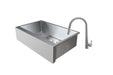 TrueFlame 32" Outdoor Rated Farmhouse Sink Package TF-NK-32FH-P - farmhouse sink with included pull-down faucet