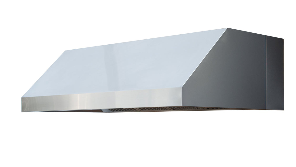 TrueFlame 36" Vent Hood with 1,000 CFM Motor and Mounting Bracket TF-VH36-2 - angled side view of vent hood