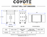 Coyote C3CH36CT cart dimension drawing
