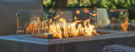 The Outdoor Plus 22-inch x 76-inch x 8-inch Rectangular Glass Wind Guard