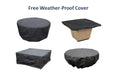 The Outdoor Plus Palo Wood Grain Concrete Fire Pit + Free Cover The Outdoor Plus