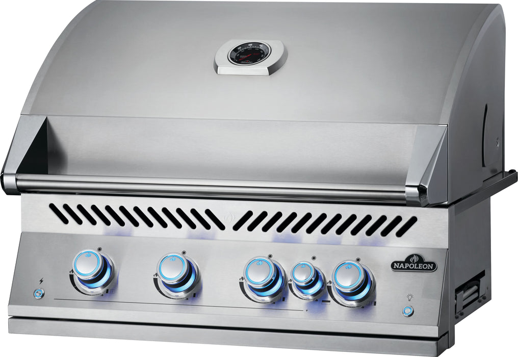Napoleon 700 Series 32 RB Built-in Gas Grill - angled view, lid closed