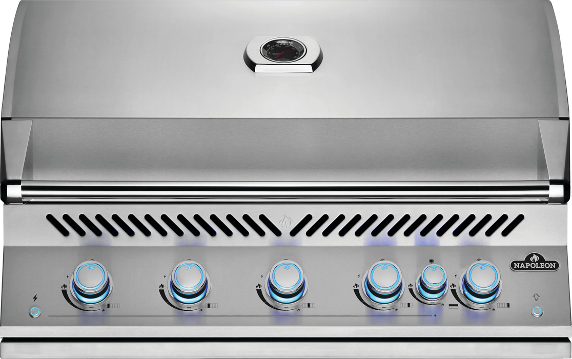 Napoleon 700 Series 38" Built-in Gas Grill with Infrared Rear Burner - front view, lid closed